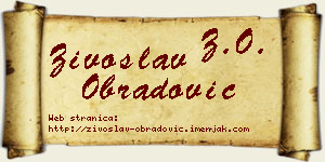 Živoslav Obradović vizit kartica
